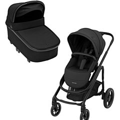 Maxi-Cosi Plaza+ babakocsi mózeskosárral Essential Black